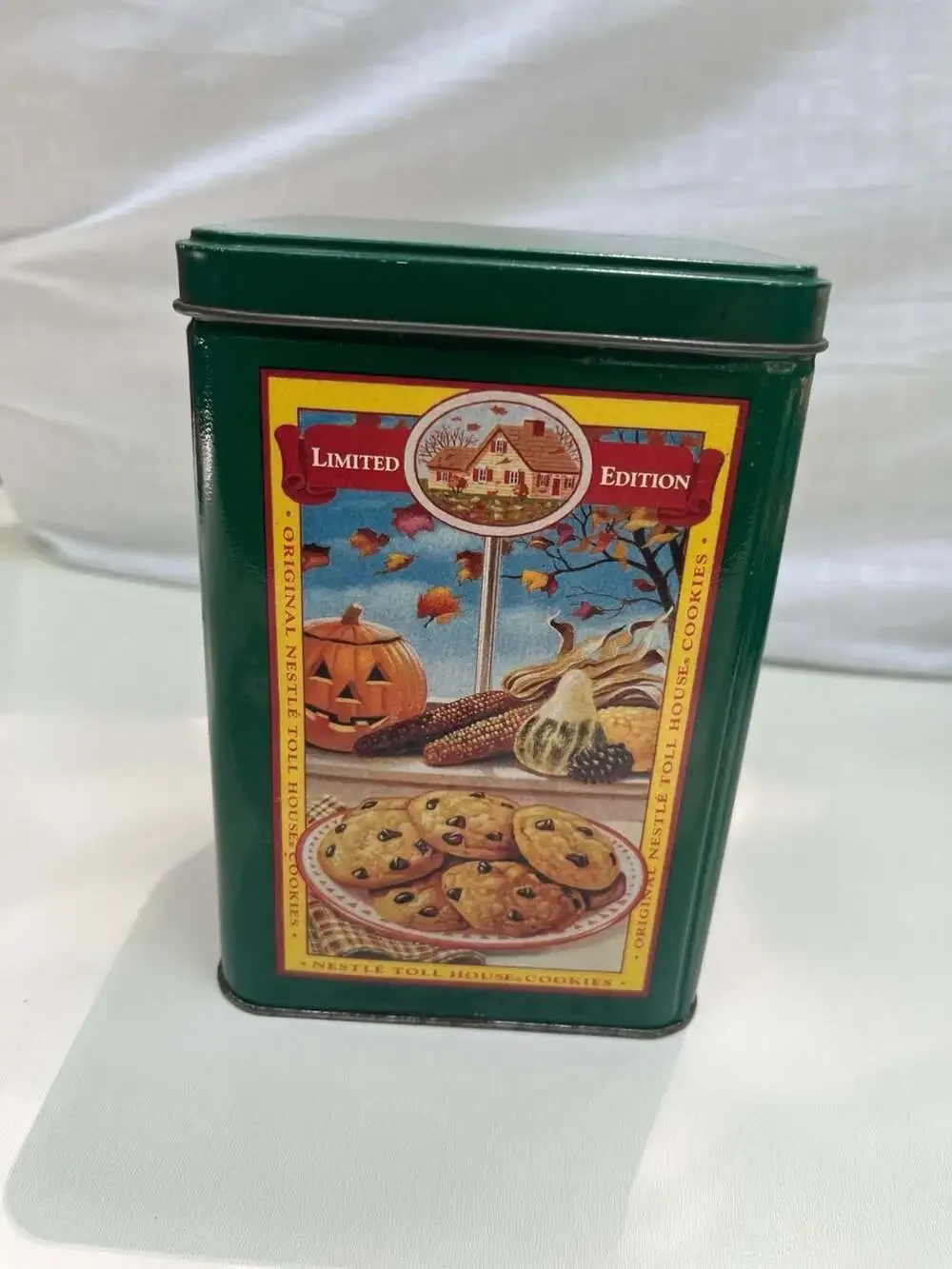 Vintage Nestle Toll House Limited Edition Four Seasons Metal Storage Tin
